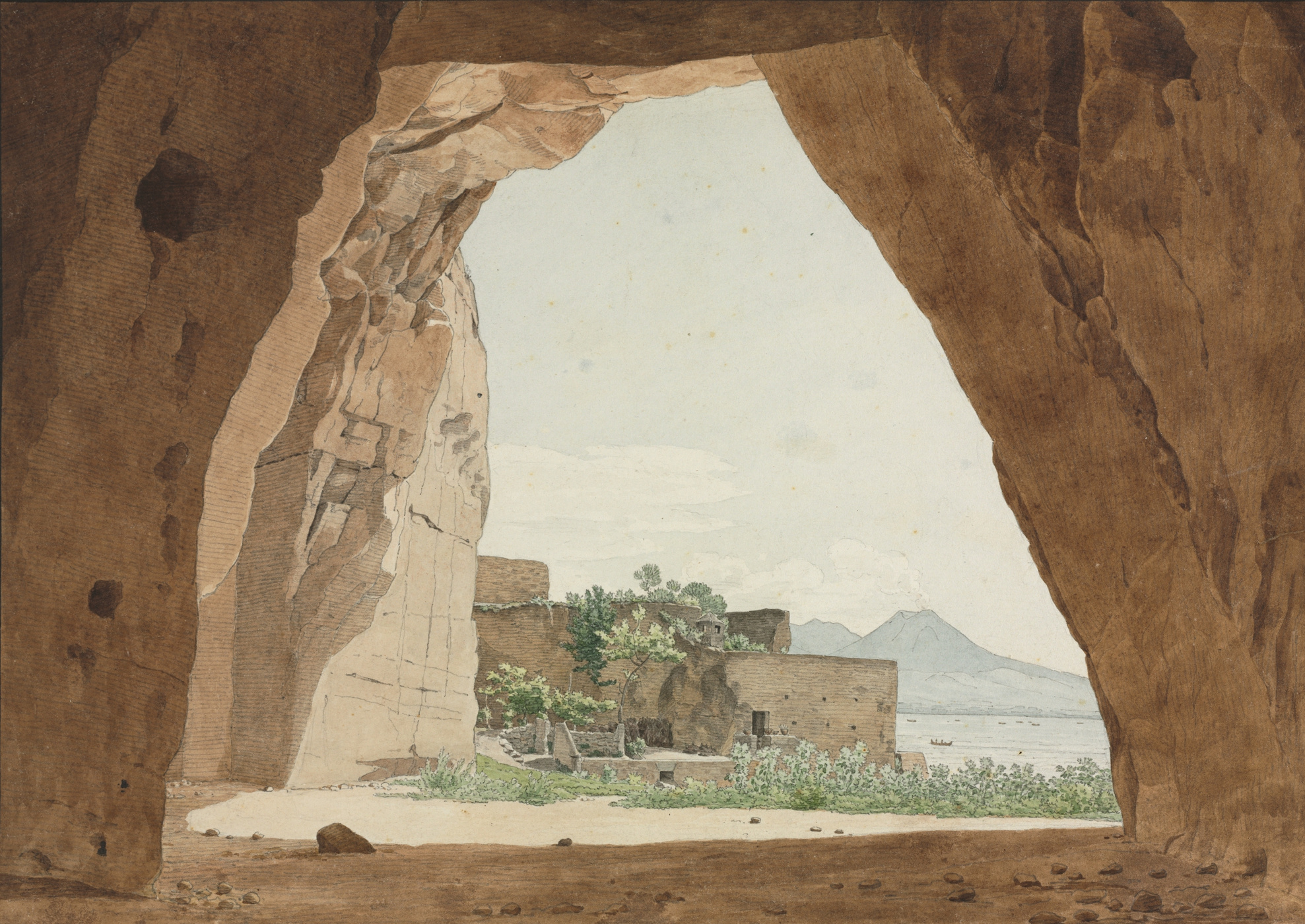 Vesuvius and the Bay of Naples from a Cave, courtesy of the Cleveland Museum of Art.